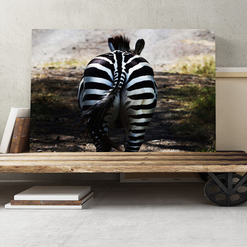 Zebra Rear - Wrapped Canvas, 40cm H x 60cm W