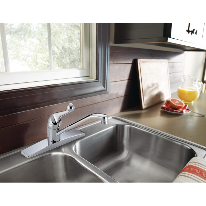 Classic Single-Handle Kitchen Sink Faucet, 3-Hole Kitchen Faucet