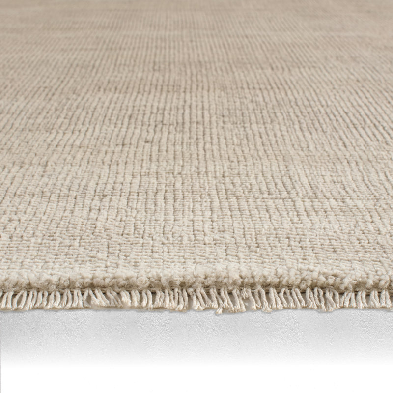 Jaipur Living Origin SAG17 Handknotted Solid Cream Area Rug (6'x9'), Rectangle 8'6" x 11'6"