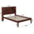 Lampley Solid Wood Platform Bed with Bookcase-407687484-407687472