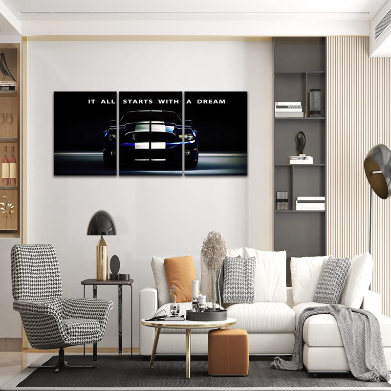 3 Piece Wrapped Canvas Print, 40 cm H x 30 cm W