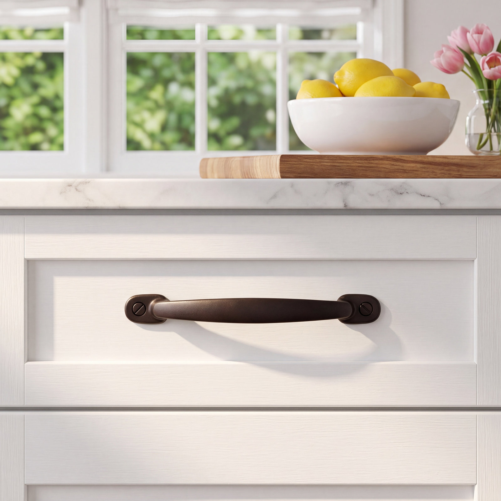 Arendal Bar Cabinet Pull, Oiled Rubbed Bronze, 5 1/16" Center to Center