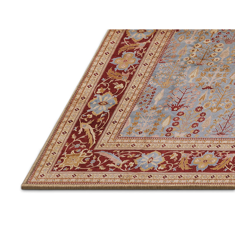 Tapis oriental rouge / orange Naewe, Rectangle 5 pi x 7 pi