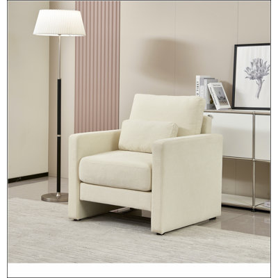 Chaise d'appoint moderne, fauteuil rembourré en chenille - style moderne, structure en bois massif - idéale pour le salon, la chambre à coucher, le bureau