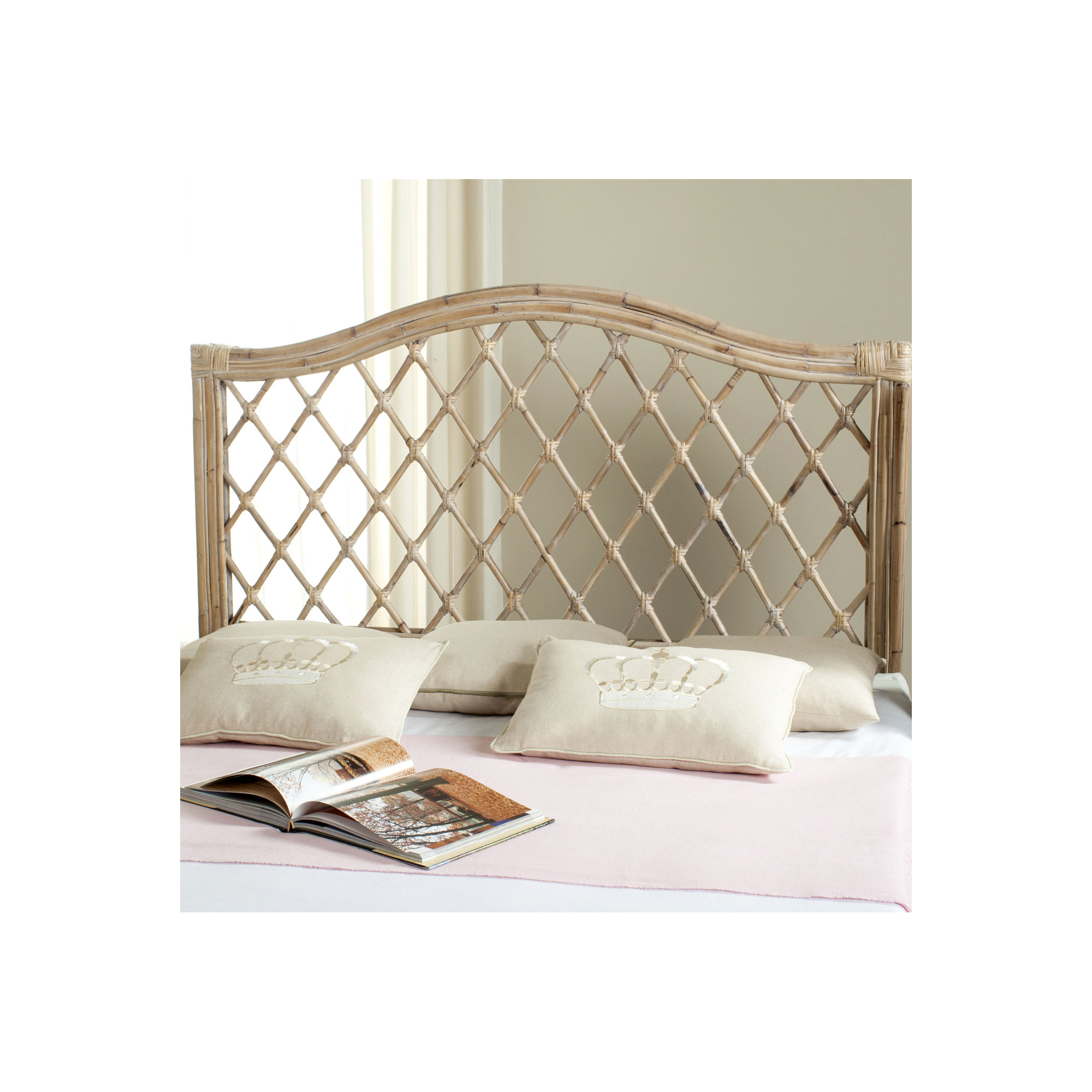 Liv Headboard, White Washed, Queen
