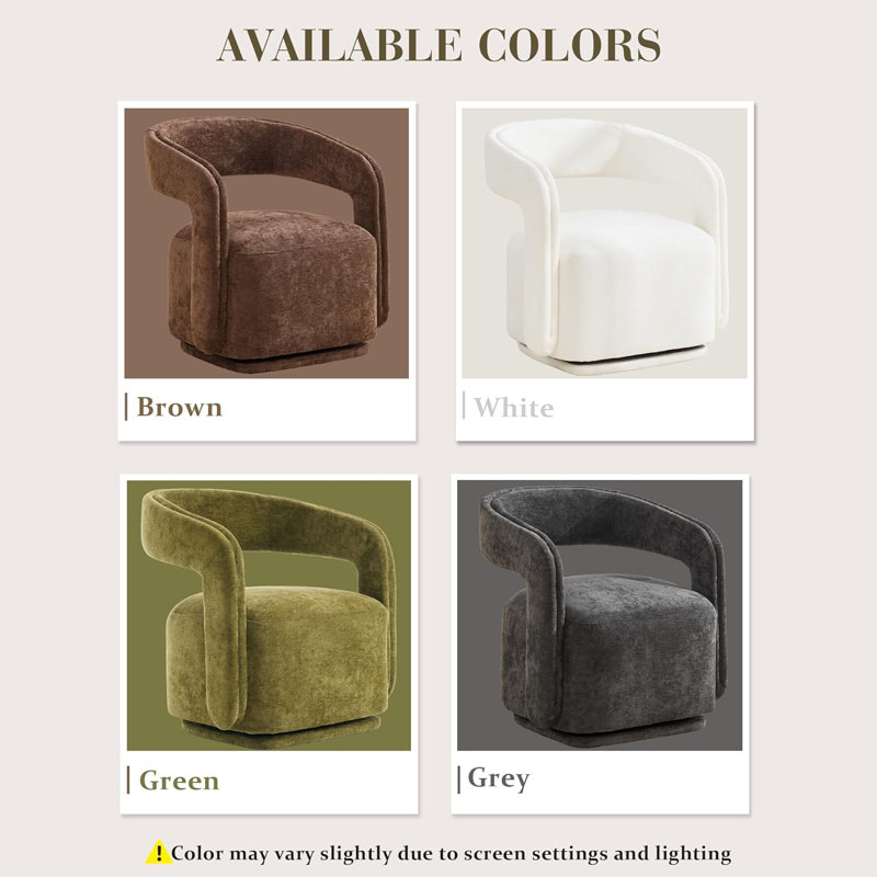 Upholstered Accent Chair, Brown