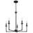Nahjay 5 - Light Steel Dimmable Chandelier-994374490