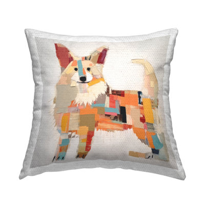 Abstract Indoor/Outdoor Throw Pillow