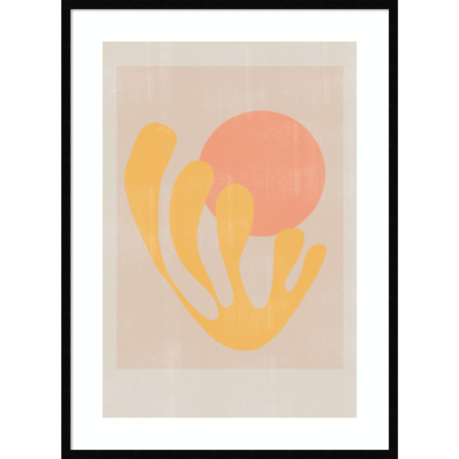 Giese "Modern Plant No. 2" Print, Black, 41" H x 30" W