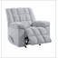Fauteuil inclinable gris clair en chenille doux et inclinable 1 pièce