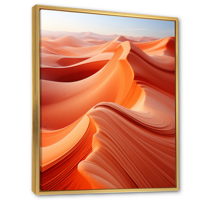 Danse du désert de Hyleigh I - reproduction sur toile, H 32 po x l 24 po x P 1 po, Cadre flottant doré