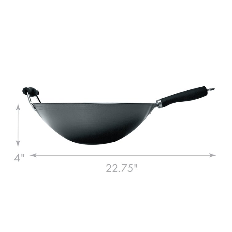 Ecolution Hong Kong Chopstick House Non-Stick Wok, Black, 14