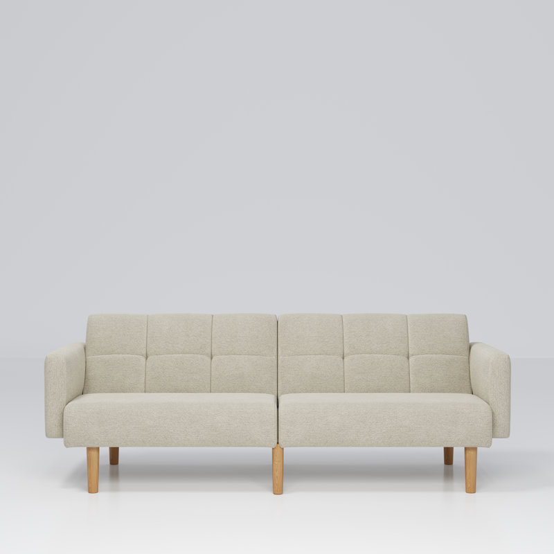 Hewson 3 Seater Sofa Bed, Beige, 100% Linen