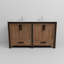 Meuble-lavabo double 60 po Rustwood X P 22 po D, ensemble de dessus et robinet en marbre de culture