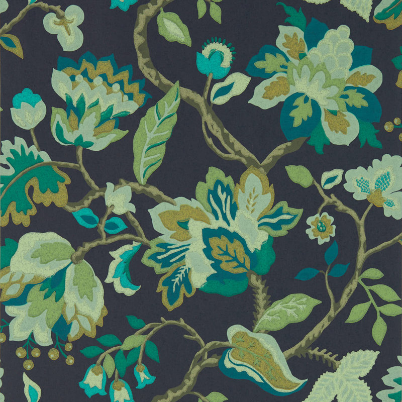Amanpuri 10.05m x 52cm Matte Wallpaper Roll, Blue