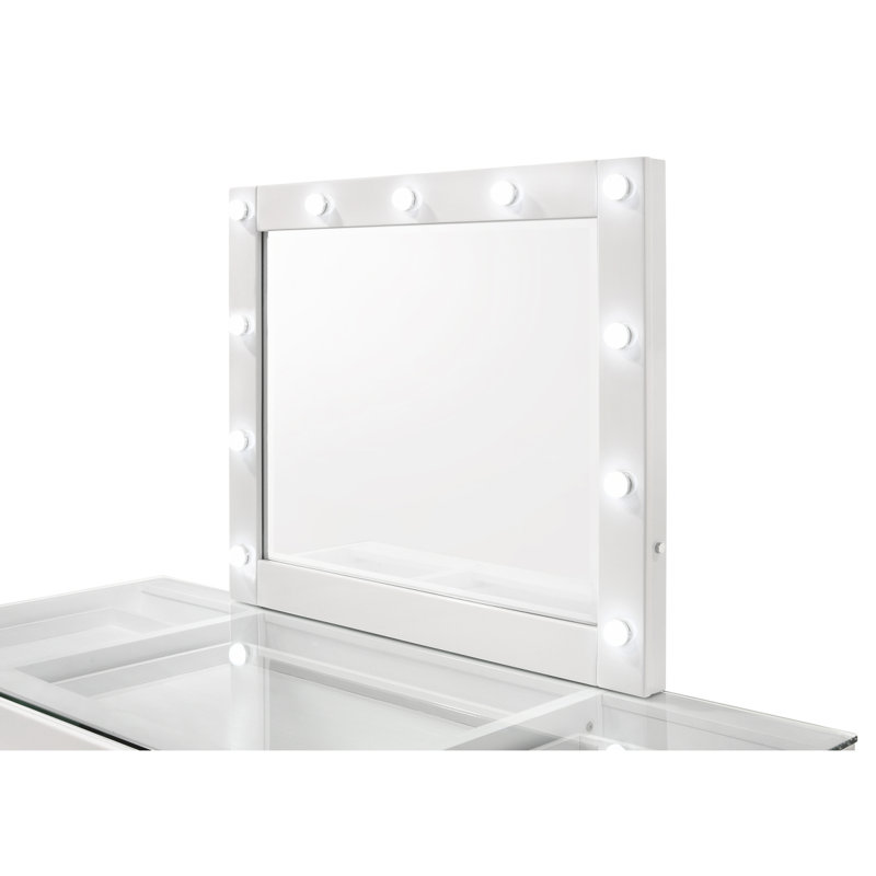 Miroir de salle de bain 1Pc Glam, Blanc