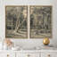 «Rustic Countryside Forest Trees Landscape», reproduction sur toile encadrée 2 pièces-91069214-91069215