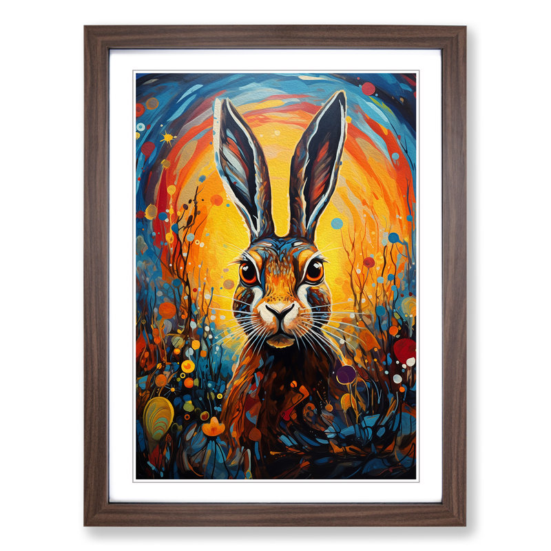 Hare Expressionism Art - Framed Print