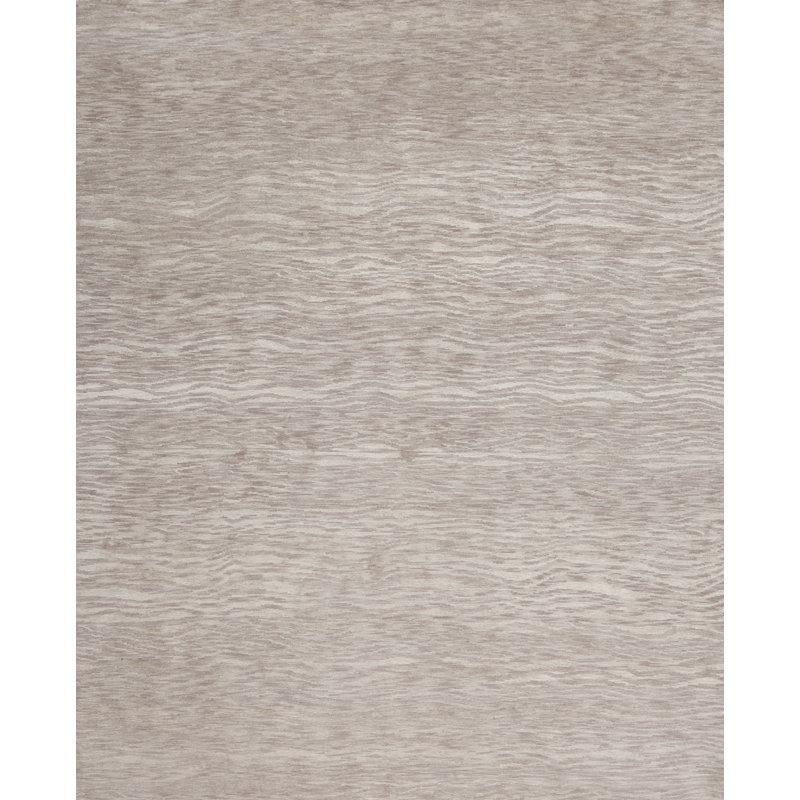 Modern Tibet Hand Knotted Area Rug in Beige, Rectangle 9' x 12'