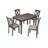 Wooden Dining Rectangular Table Set For 4,Kitchen Dining Table For Small Space-1455830803