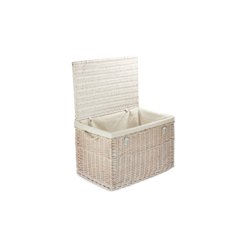 29" Wicker Storage Hamper with Lining