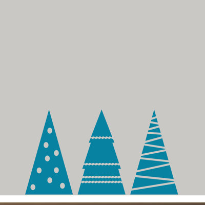 Décalcomanie murale ensemble d’arbre de noël Betancourt