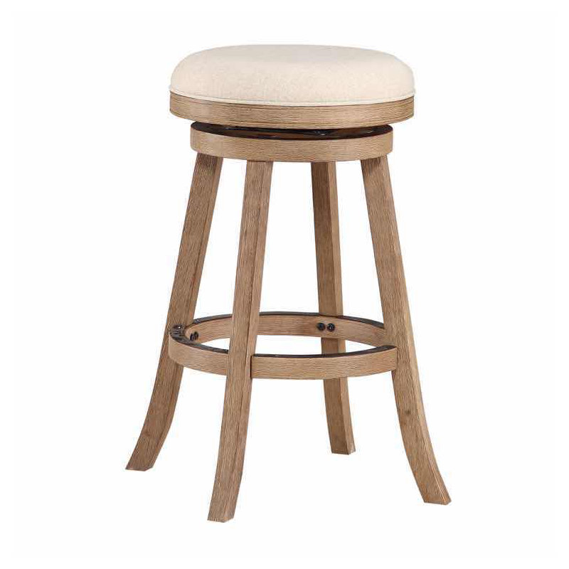 Tabouret de bar et de comptoir Shivko, Bois flottant brossé au métal, Tabouret de bar (siège d'une hauteur de 29 po)