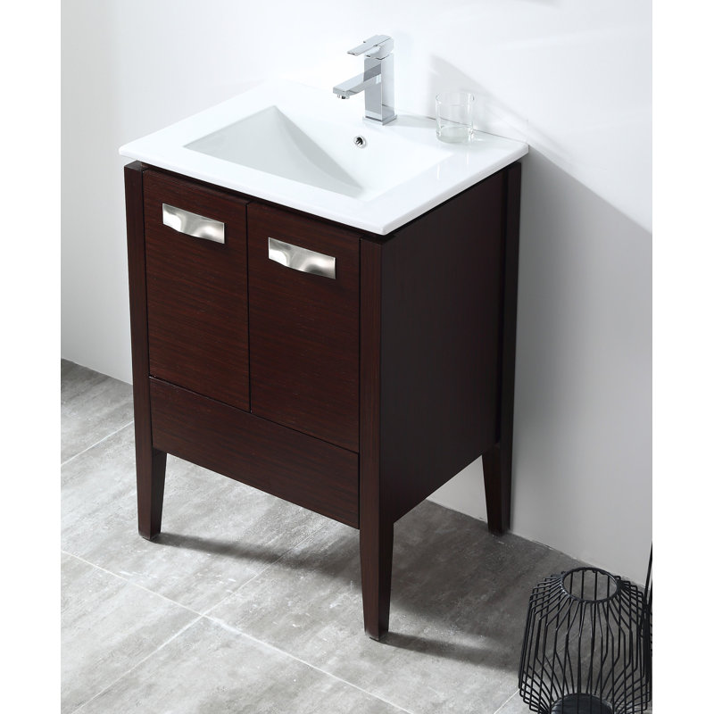 Mtmere 24'' Single Bathroom Vanity with Ceramic Top