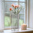  Elara 8.5" Heart-Shaped Clear Ribbed Glass Vase-1377549247