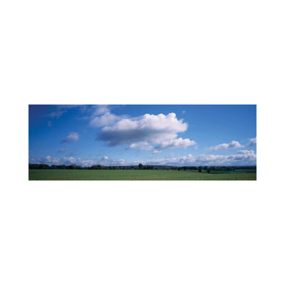 Clouds over a Field, Upstate New York, USA 1 Piece Wrapped Canvas Panoramic Wall Art