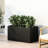 Outdoor Lightweight Concrete Flower Container - 31.43" W X 15.59" D 16" H Black Magnesium Oxide Plant Holder