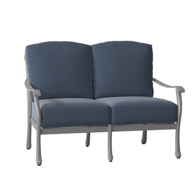 Casa 53.25'' Wide Aluminum Loveseat with Cushions