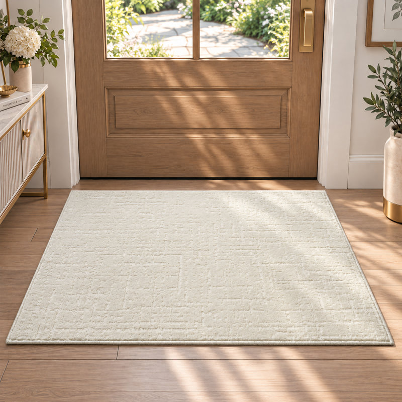 Washable Striped and Geometric Indoor Rug, Rectangle 2' x 3'