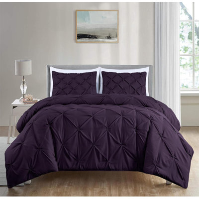 Berlin Pintuck Microfiber 3-Piece Comforter Set
