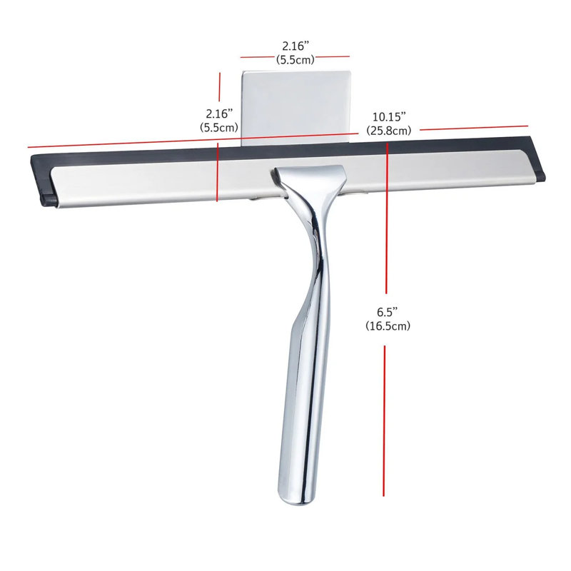 Stainless Steel Squeegees (2-Pack), Silver