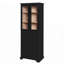 Grande armoire de rangement pour salle de bain avec verre trempé, tablettes réglables et tiroir - Tour à linge autoportante moderne, conception à fermeture en douceur-2057596724