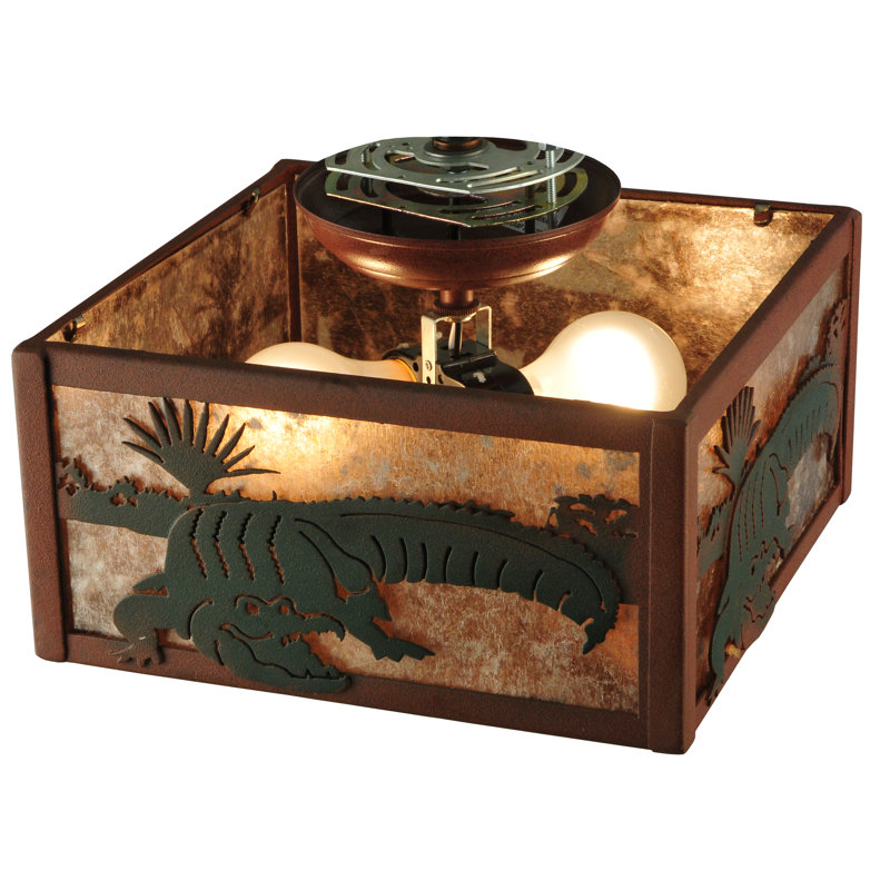 Plafonnier encastré carré 10,25" à 2 lumières unique