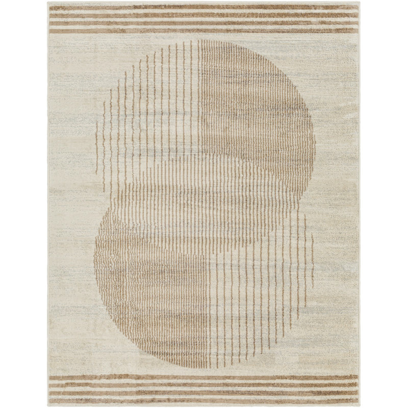 Skandi Modern Boho Light Brown Area Rug, Rectangle 200 x 275cm
