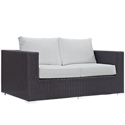 Convene Wicker Rattan Outdoor Patio Loveseat by Modway