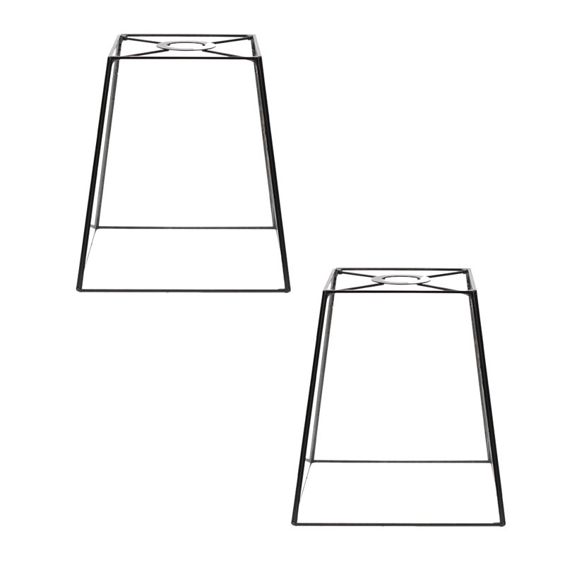 19cm H Glass Square Lamp Shade ( Clip On ), Chrome