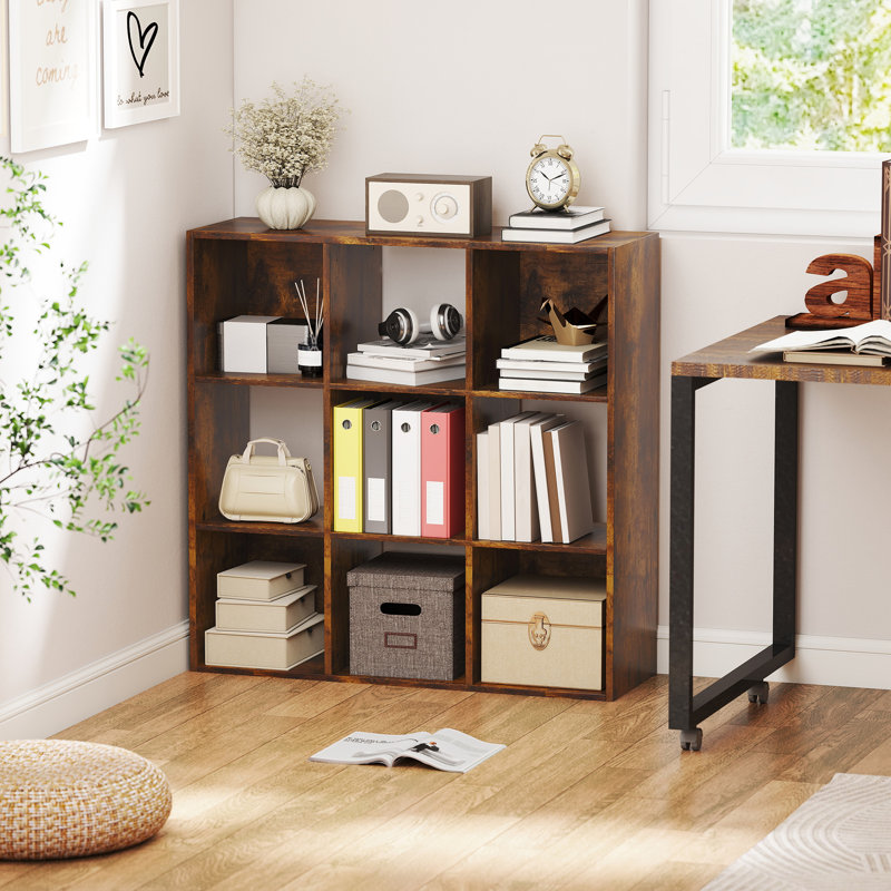 91.5cm H x 91.5cm W Particle Board Cube Bookcase