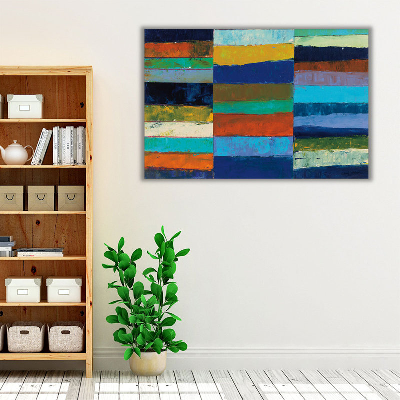 «Abstract Stripe I», reproduction d'art sur toile, H 16 po x l 24 po