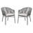 Metal Outdoor Dining Armchair with Cushions