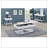 Contemporary Style White 1pc Sofa Table High Gloss Finish Chrome Frame