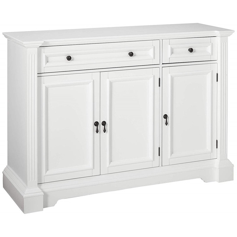 Ratley – Traditional Wood Sideboard Cabinet with Drawers, Adjustable Shelves, and Breakfront Console Design for Dining Room or Entryway Storage and Display in a Classic Molded Decorative Finish