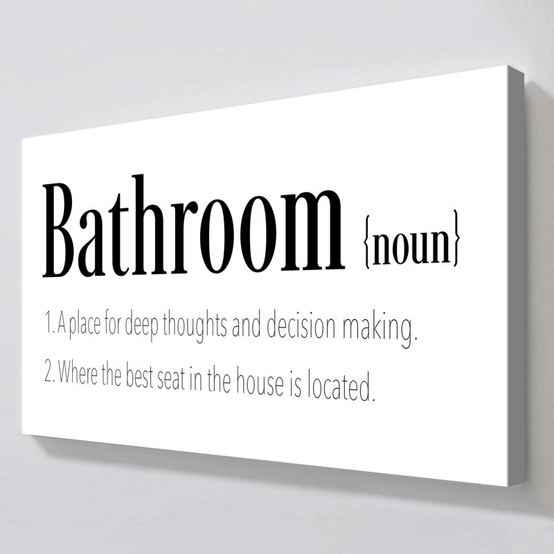 "Salle de bain définition" par CAD Designs, reproduction sur toile, H 24 po x l 40 po x P 1,5 po