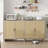 Rattan Buffet Cabinet With Storage, 4-Door Sideboard Buffet Cabinet With Adjustable Shelves For Kitchen, Living Room And Dining Room, Easy Assembly-406581726