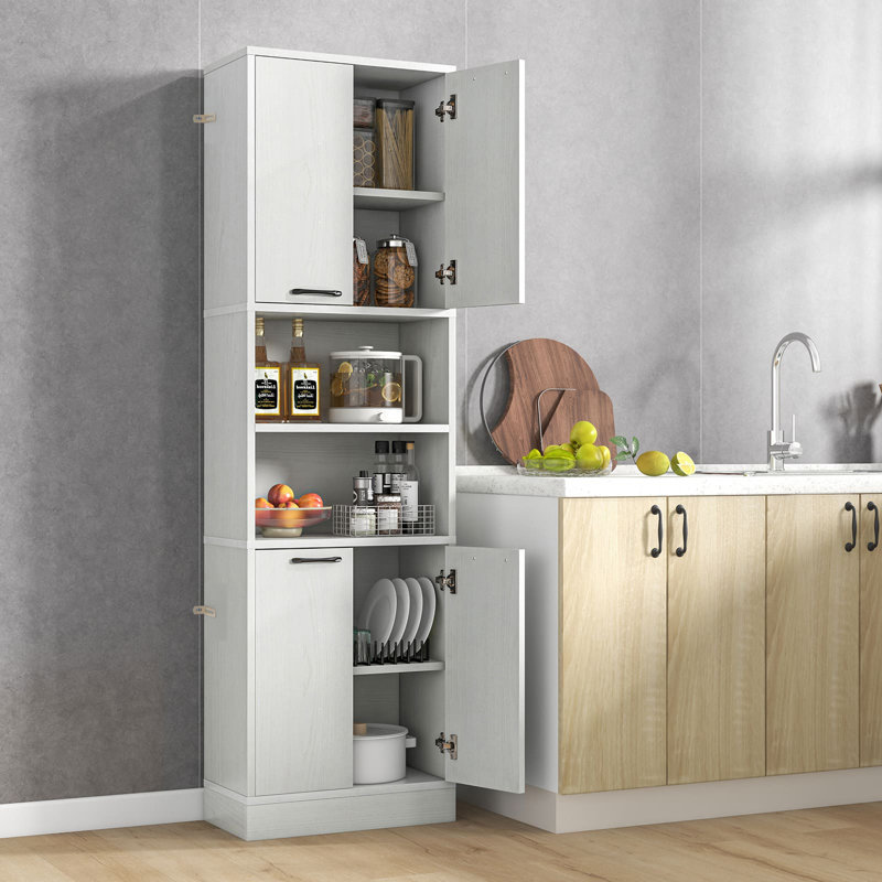 190cm Kitchen Pantry, White