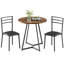 Ensemble de coin-repas en bois 3 pièces pour 2 avec chaises rembourrées et structure en acier-33269971-33269970-33269935