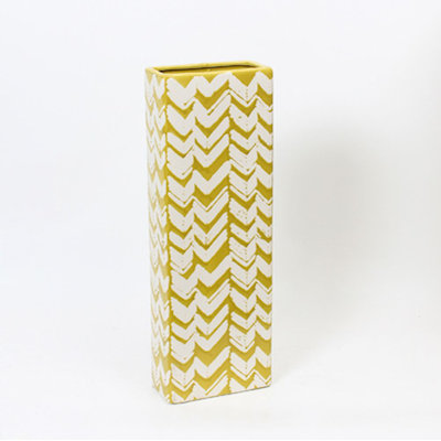 Vase de table en céramique jaune pruneda